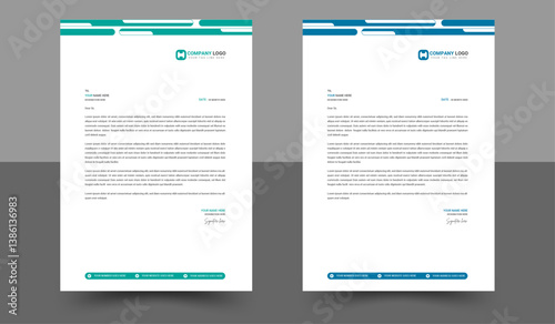 Letterhead corporate flyer creative company promotional minimal a4 size