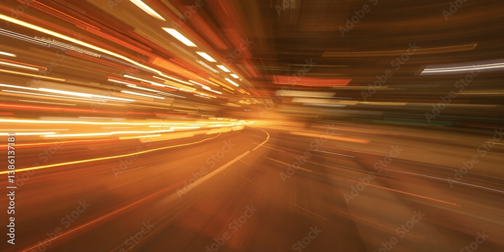 Abstract Night City Lights Motion Blur Dynamic Energy Speed Art Road Fast Dark Rush Brown Lines Abstract Night City Lights Motion Blur Dynamic Energy Speed Art Road Fast Dark Rush Brown Lines