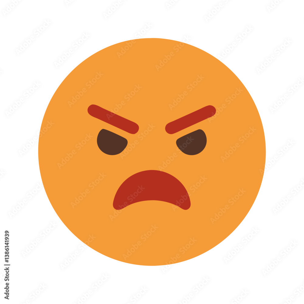 Fototapeta premium Irritated Face Icon for Design Use