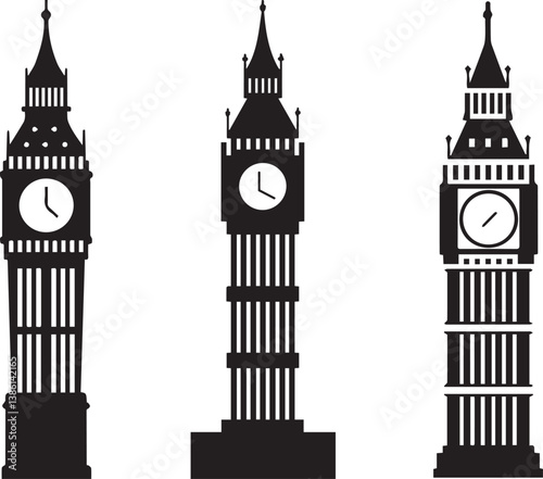 Big Ben clock tower at the Houses of Parliament is a famous gothic architecture landmark in London, UK