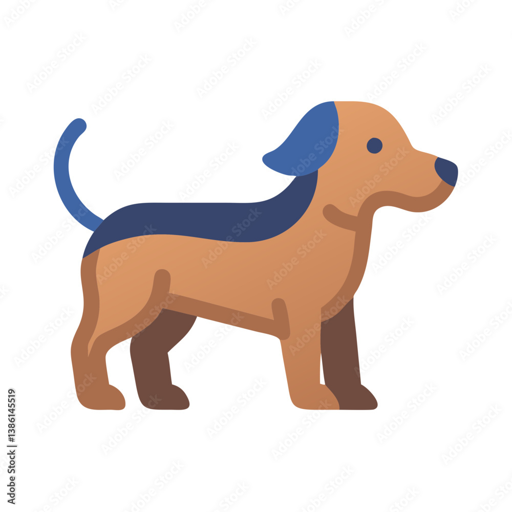 Fototapeta premium Playful Dog Icon for Animal Lovers