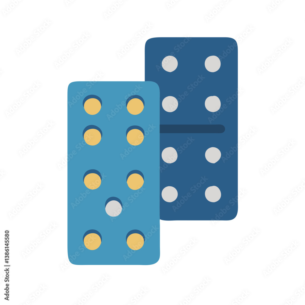 Stylish Dominoes Icon for Entertainment Stylish Dominoes Icon for Entertainment