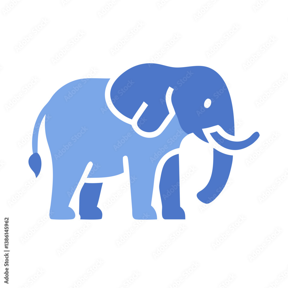 Fototapeta premium Dynamic Elephant Icon for Wildlife