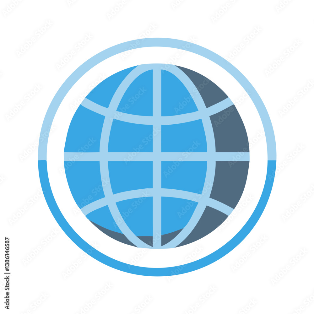 Charming Globe Icon for Creative Projects Charming Globe Icon for Creative Projects