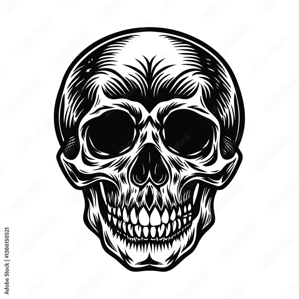 Fototapeta premium human skull vector