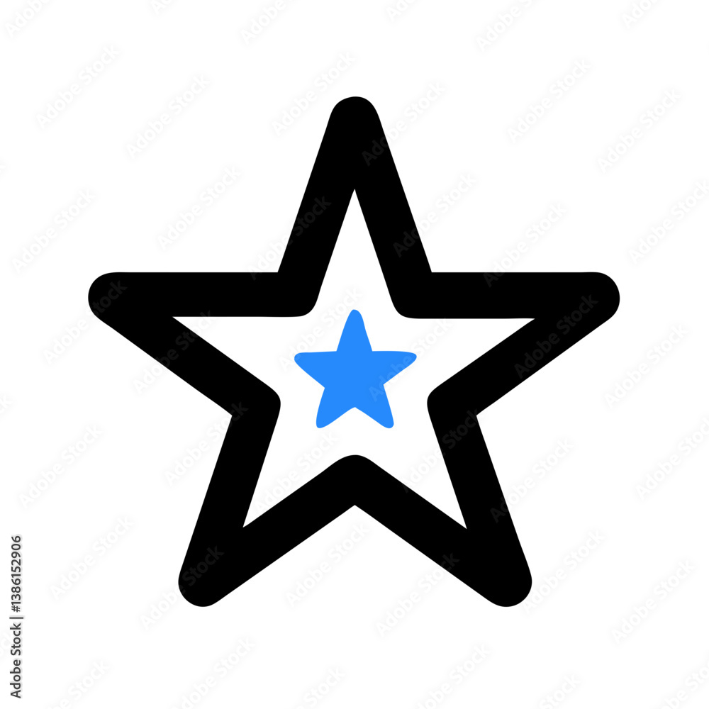 Obraz premium Stylish Star Icon for Artistic Projects