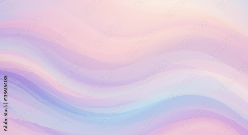 Obraz premium Pastel Wave Dreamscape AI Generated