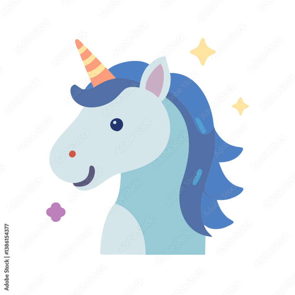 Fototapeta premium Whimsical Unicorn Icon for Joyful Adventures