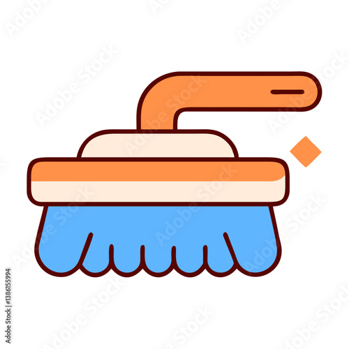 Cleaning Brush Icon Household Chore Tool, Hygiene Supplies