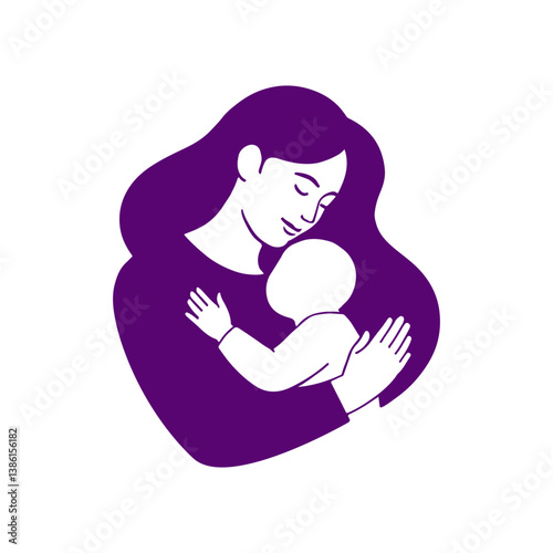 Mother and Daughter Symbol of Love and Care