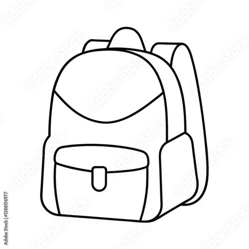 vector illustration of a backpack icon