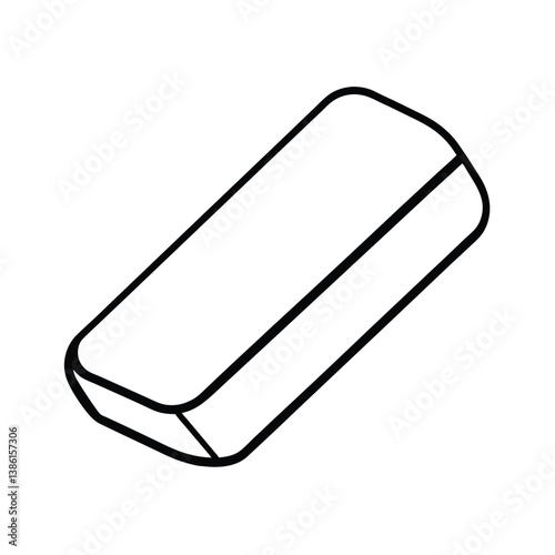 vector illustration of a eraser