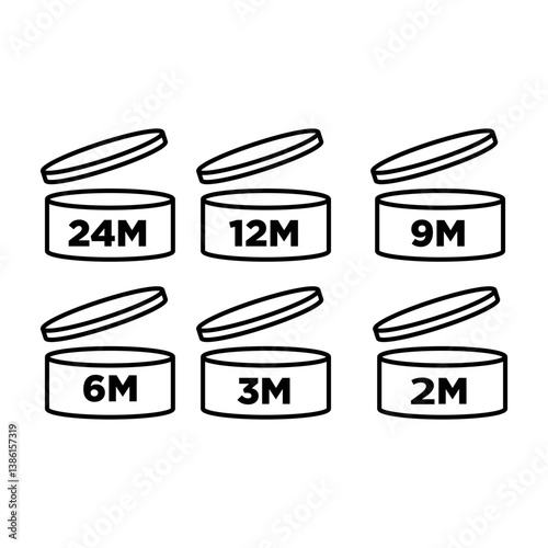 Period After Opening Symbol Cosmetics Vector Sign
