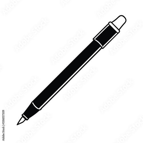 pen on white background