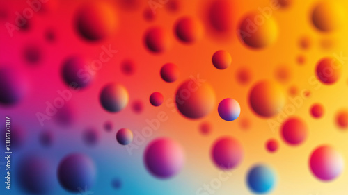 Wallpaper Mural Vibrant Fluid Fusion: Red, Orange, Yellow Drops Torontodigital.ca