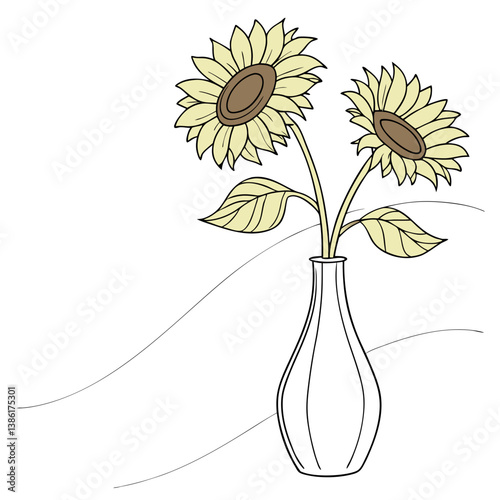 sunflower in a vase