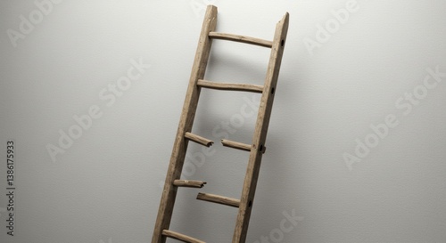 Symbolic representation of broken ladder signifying disparity in opportunity