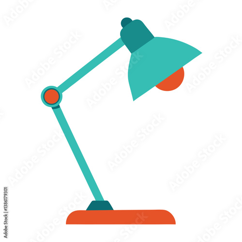 Table lamp isolated white object
