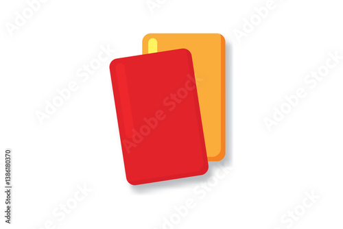 Illustration of red and yellow cards used by referees in football for player warnings and dismissals.