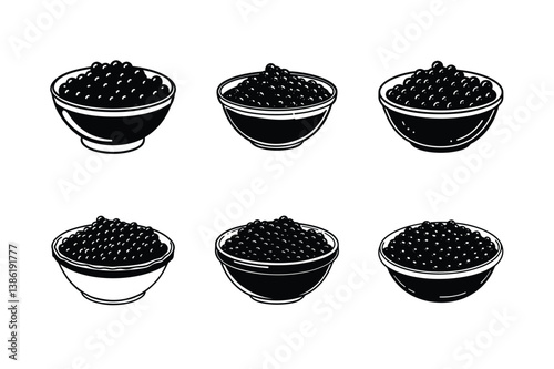 cranberry sauce vector art silhouette