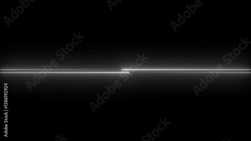 Blue color neon line direction animation, 4K Technology data transferring with glowing neon lines glowing neon Straight neon lazer line color black background
