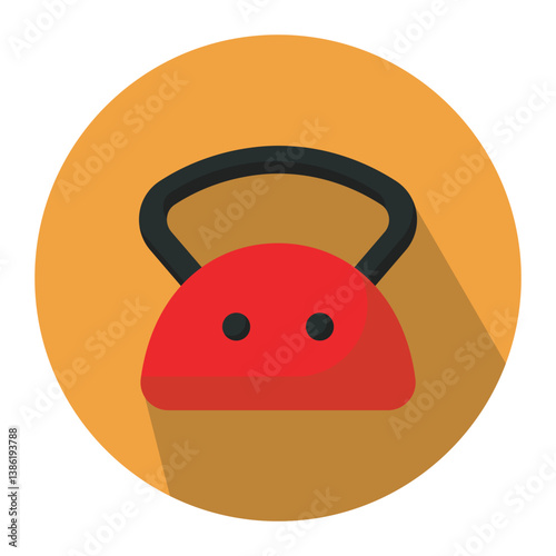 Dumbbell gym tools flat icon, muscle exercise, workout, healthy lifestyle icon symbol vector design illustration. 