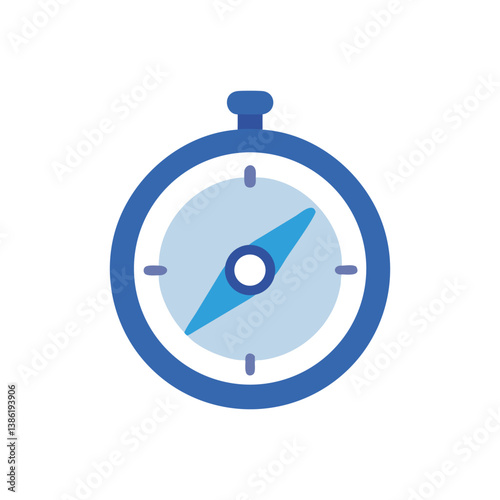 Compass Vector Illustration: Navigation, Travel, and Direction Finding Icon