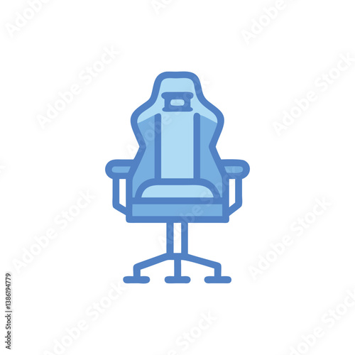 Blue ergonomic gaming chair for comfort and support
