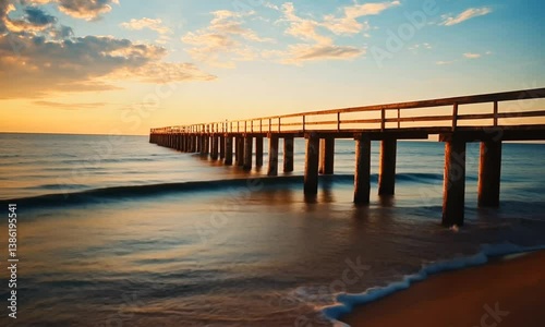 Wallpaper Mural pier at sunset Torontodigital.ca