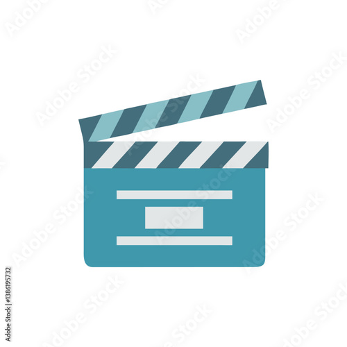 Film Slate Graphic Icon for Entertainment and Moviemaking