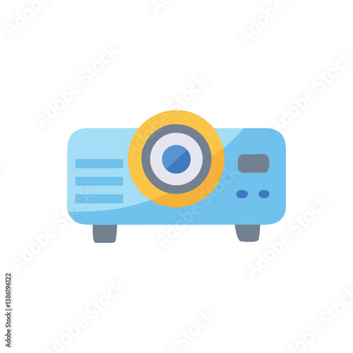 Cartoon Style Projector Image for Presentation and Multimedia Use