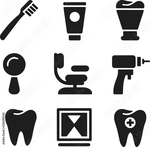 dental icons set