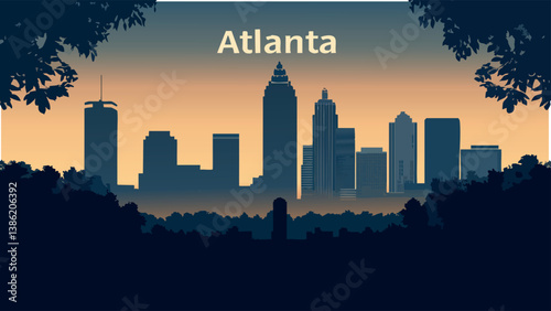 Atlanta in Digital Illustration.eps