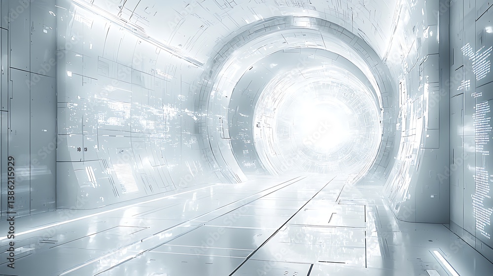 Obraz premium Technology mesh wave background abstract white high resolution picture