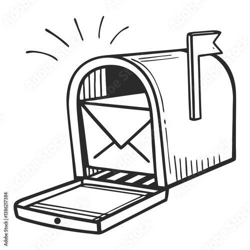 mail box with mail