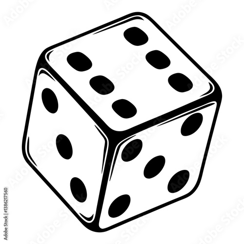 vector illustration of a dice