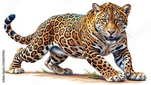 Majestic Jaguar Drawings - Wildlife Art