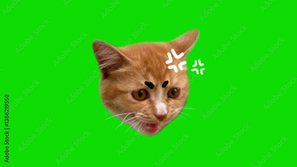 Cat with green eyes Clapping Emoji Loop – Applause Animation