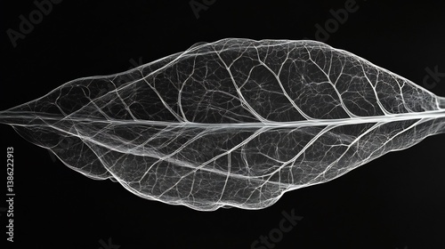 X ray view of plant leaf showing internal vascular network transporting water nutrient photorealistic microscopic texture flawless anatomical accuracy scientific precision ultra HD clarity soft
