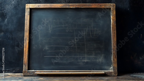 Obraz na płótnie A vintage wooden framed chalkboard with chalk markings on it w salonie