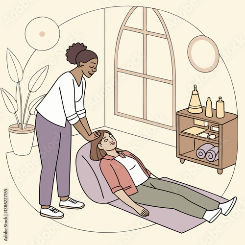 Alternative wellness therapy session
