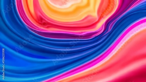 Mesmerizing Video Of Abstract Fluid MultiColorful Wavy Shapes With Smooth Transitions And Dynamic Patterns, Evoking A Sense Of Creativity And Exploration.