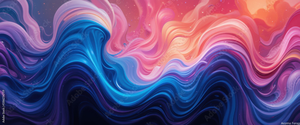 Fototapeta premium Colorful Abstract Fluid Waves