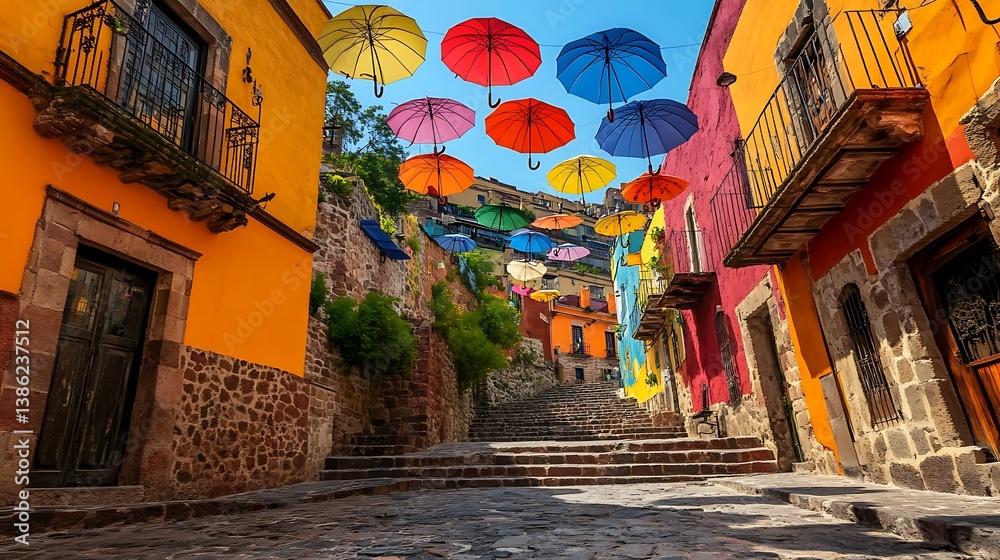 Fototapeta premium Artistic umbrella sky vision pictures