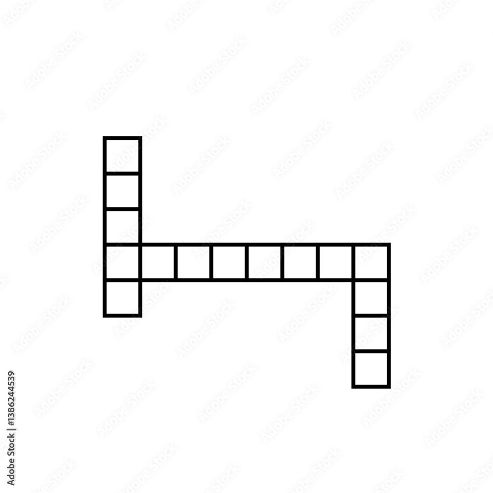 Crossword puzzle icon. Vector for mobile concept and web design. Crossword puzzle icon. Vector for mobile concept and web design.