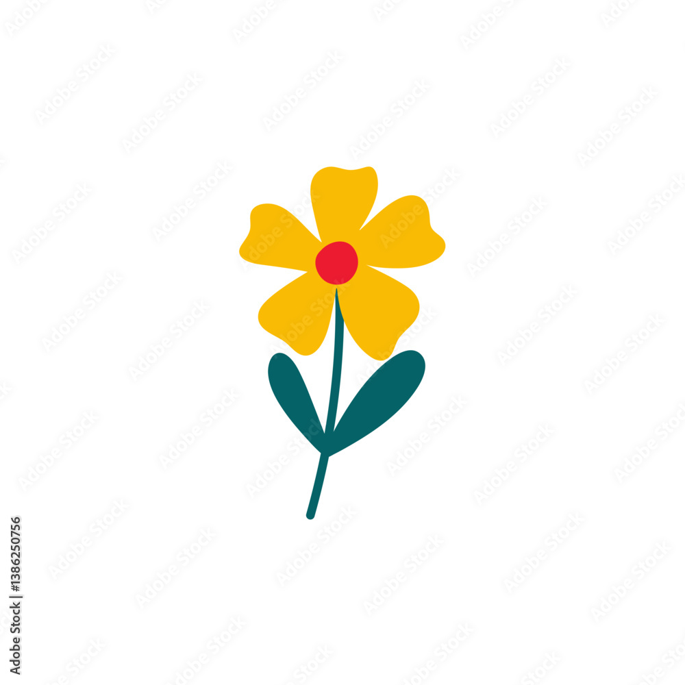 Blooming flowers and leaves icon. Vector illustration. Blooming flowers and leaves icon. Vector illustration.