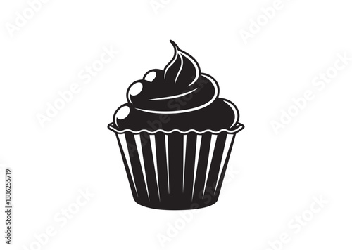 Cupcakes  silhouette vector