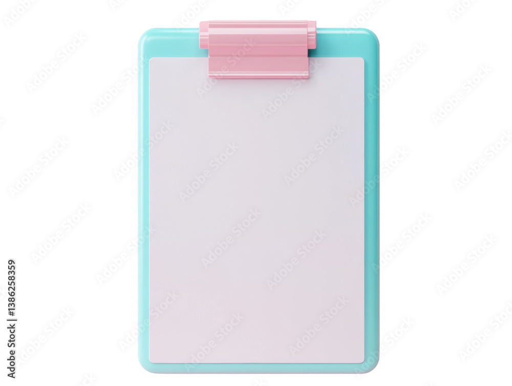 Functional clipboard design for office organization and note-taking, cut out Functional clipboard design for office organization and note-taking, cut out