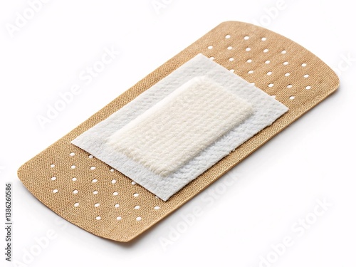 Breathable Adhesive Bandage with Central Absorbent Pad for Wound Protection and Versatile Use