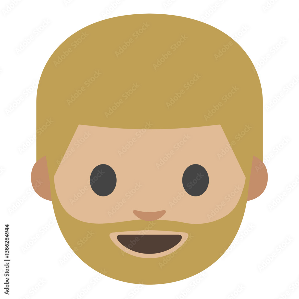 Fototapeta premium Man: Light Skin Tone, Beard 